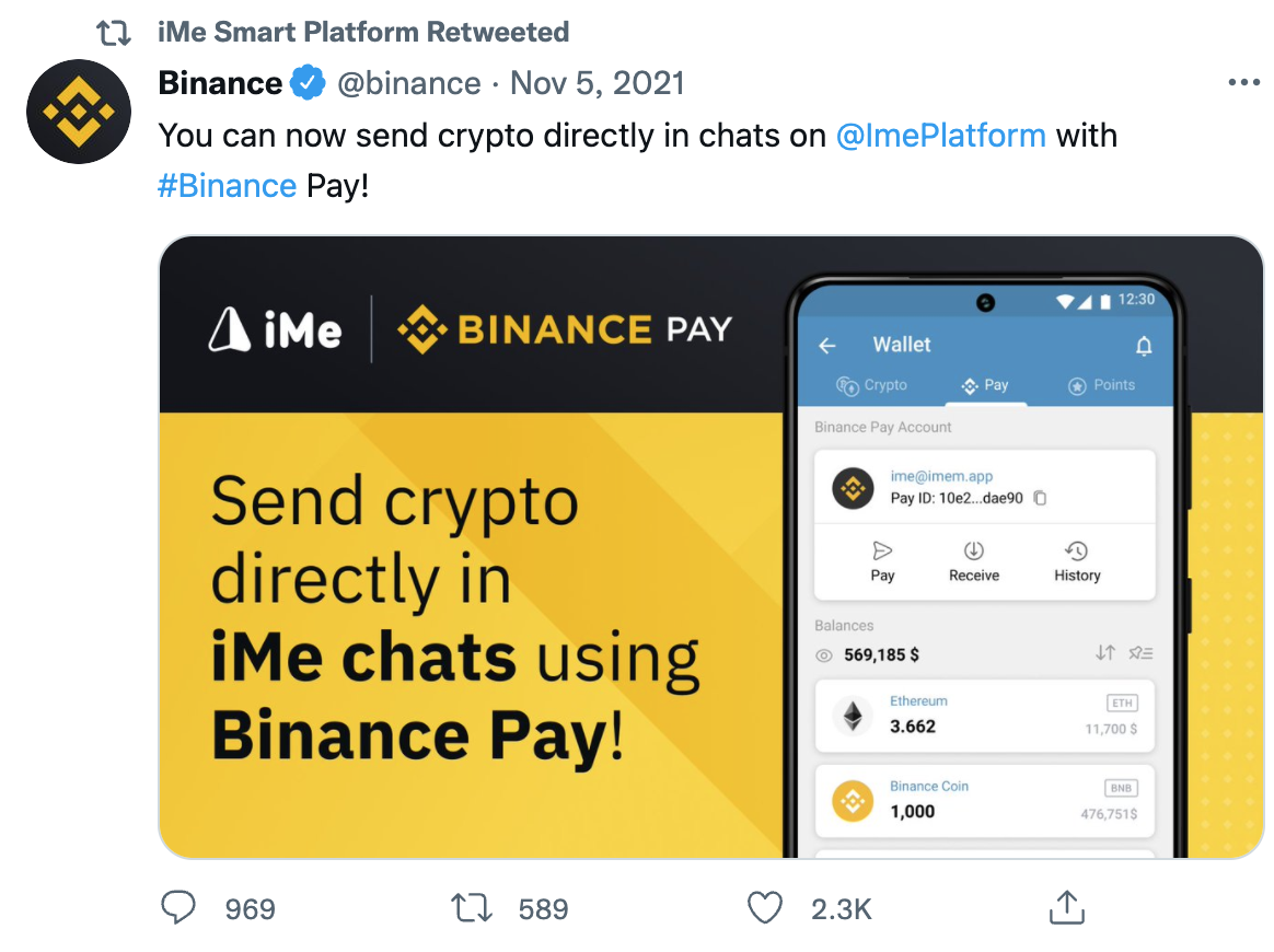 iMe 與 Telegram 的差距，真的只是一個 BinancePay 嗎？